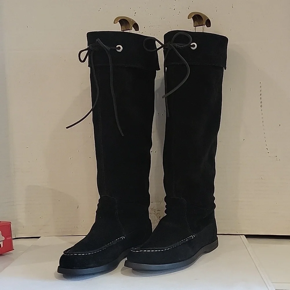 SPERRY‎ BLACK SUEDE KNEE BOOTS (sz 7.5)